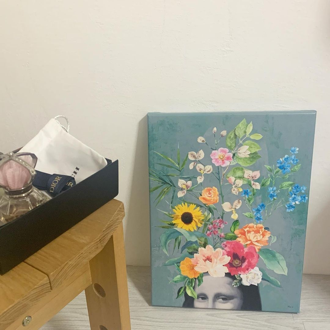 フランフラン　絵画　モナリザ 名画をモチーフにした遊び心あふれるアートボードでお部屋に彩りを