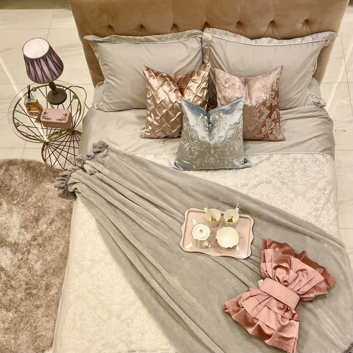 【Franc franc】ダブルベッドフレーム ピンク Franc franc】ダブルベッドフレーム ピンク 【Franc franc】ダブル