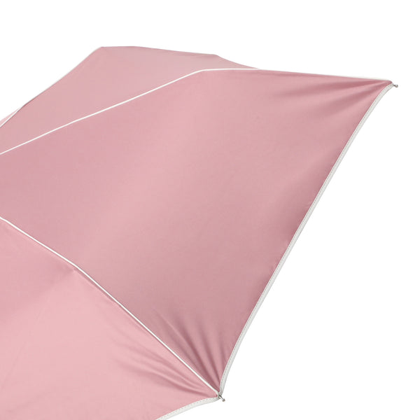 遮光パイピング 折りたたみ傘 47cm ピンク（晴雨兼用）