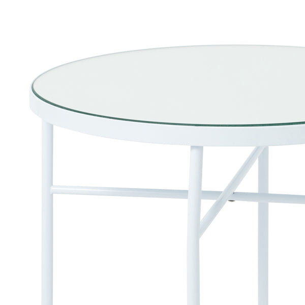マタン サイドテーブル ホワイト（W425）
