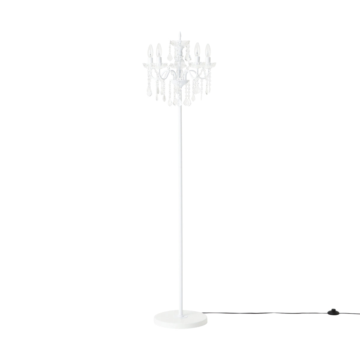 アントイン フロアシャンデリア 5灯 ホワイト | Francfranc（フラン