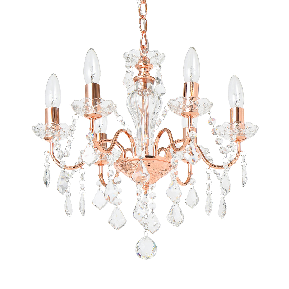 Francfranc シャンデリア　美品 2023年モデル】ガラスオーナメント シャンデリア シルバー