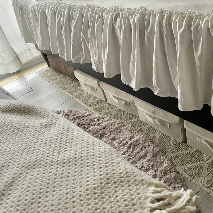 フリルがマットレスを隠しベッドルームを華やかに彩る冷感ベッドパッド フリルがマットレスを隠しベッドルームを華やかに彩る冷感ベッドパッド