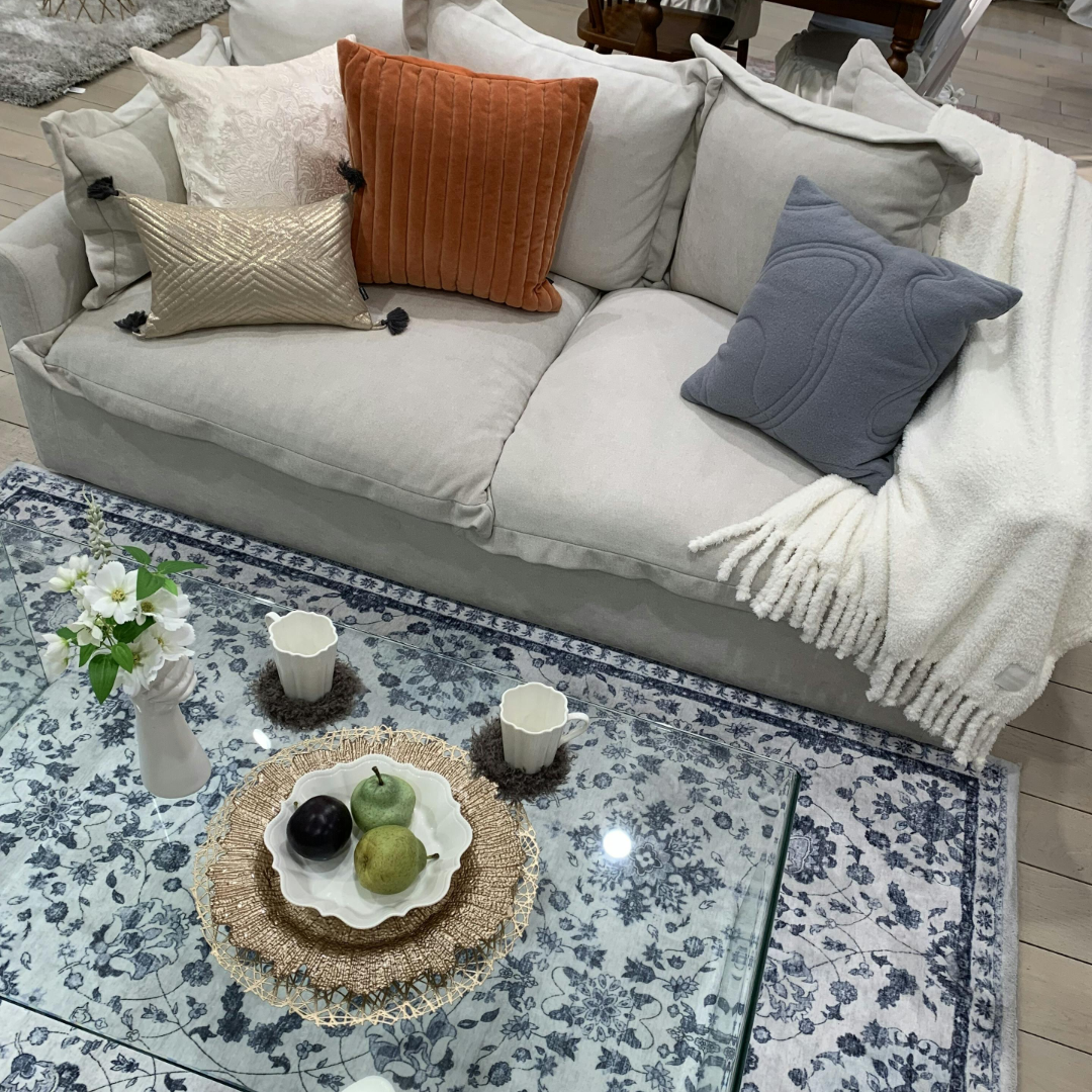 フェルトキルト クッションカバー 450×450 ブルー(B-098 フェルトキルト クッションカバー 450×450 ブルー(B-098