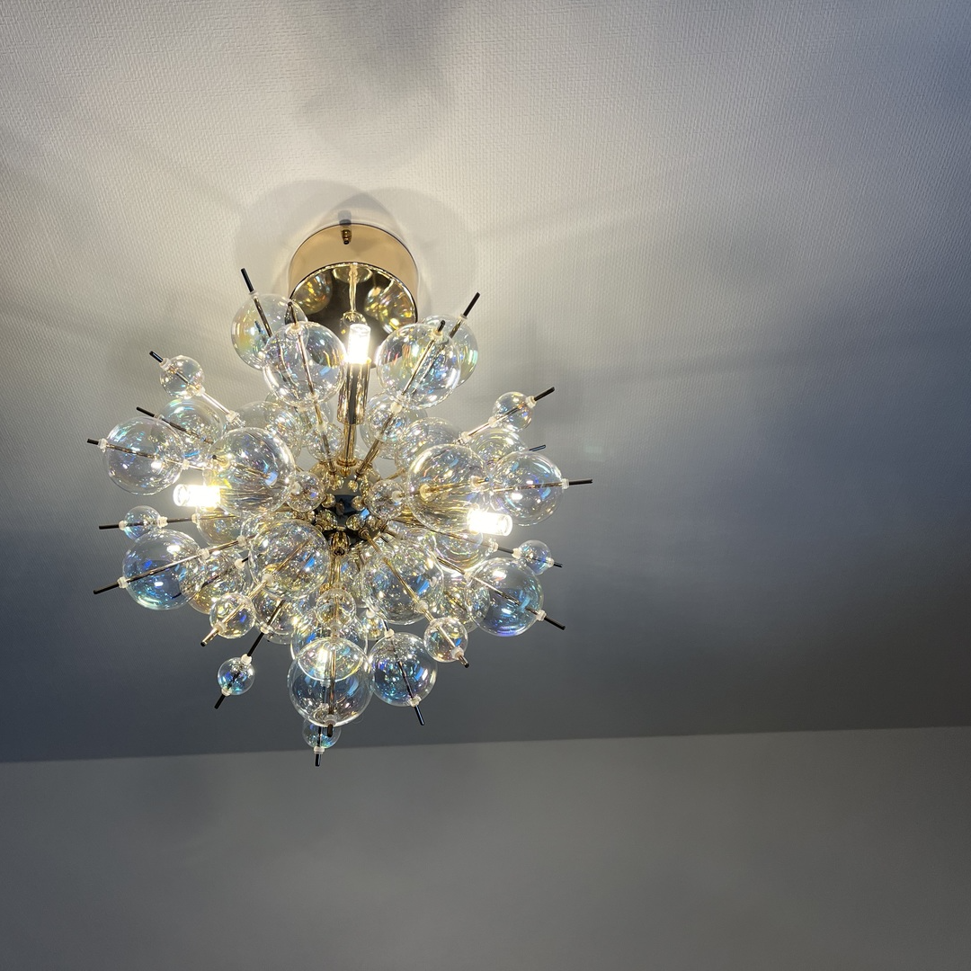 フランフラン バブルシャンデリア Franc Franc オーロラ シャボン玉のようなガラスが幻想的な光の輝きを描き出するバブル