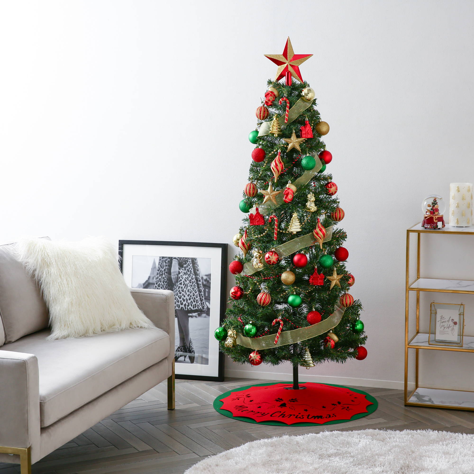 Francfranc クリスマスツリー スターターセット ピンク 150cm-