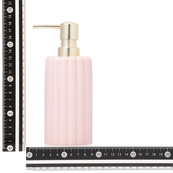 スカラップ キッチンディスペンサー マットピンク