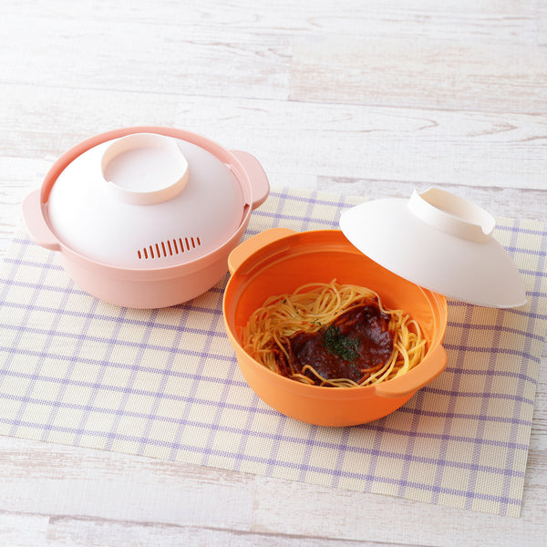 らくチン レンジ調理鍋 ピンク