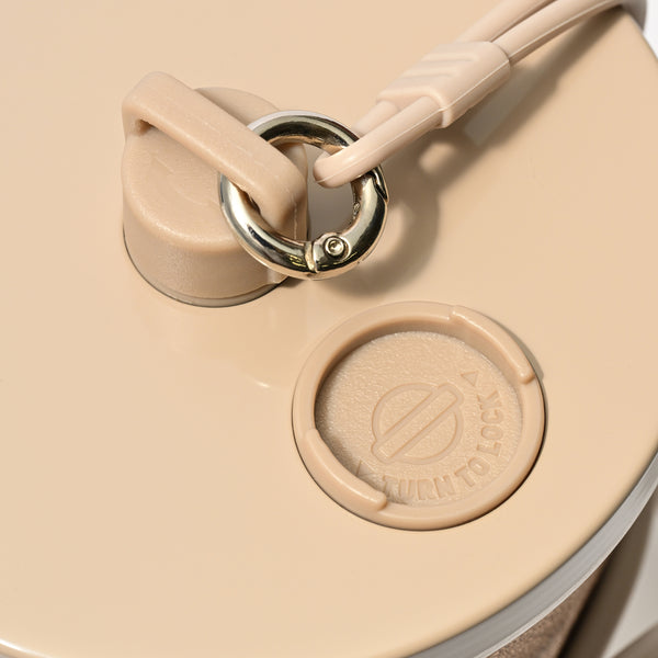 ストロー付きステンレスタンブラー グリッター ゴールド