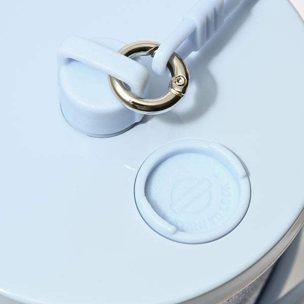 ストロー付きステンレスタンブラー グリッター ブルー