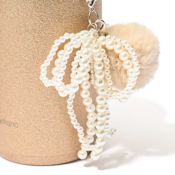 チャーム付きステンレスタンブラー グリッター ゴールド