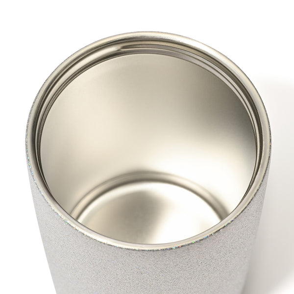 チャーム付きステンレスタンブラー グリッター シルバー