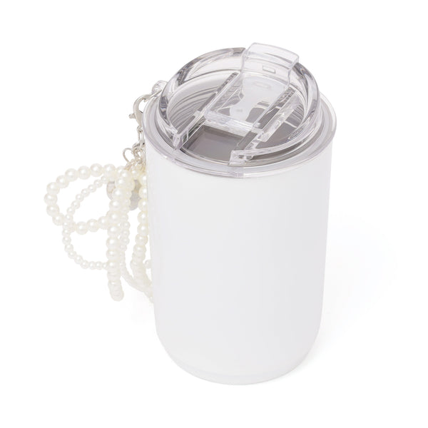 チャーム付き ステンレスタンブラー ホワイト