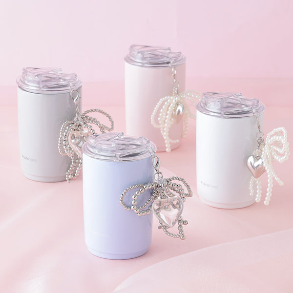 チャーム付き ステンレスタンブラー ピンク