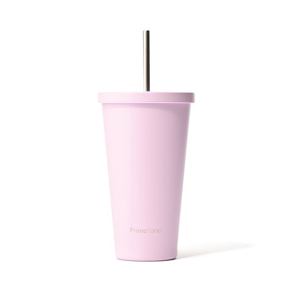 ストロー付きステンレスタンブラー ピンク