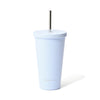 ストロー付きステンレスタンブラー ブルー
