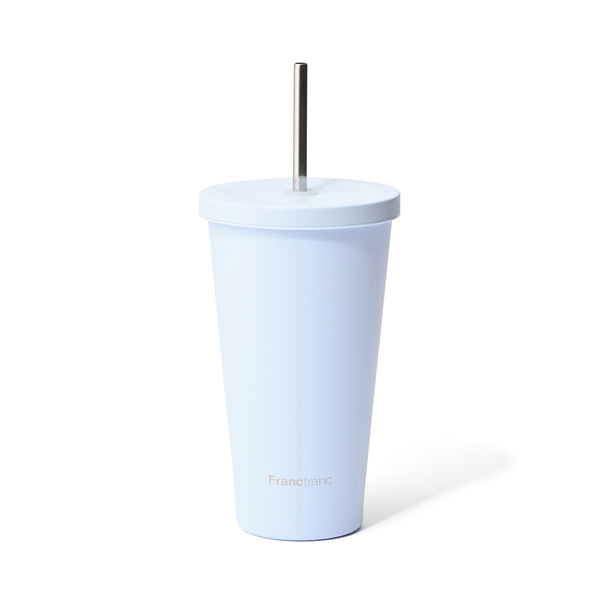 ストロー付きステンレスタンブラー ブルー