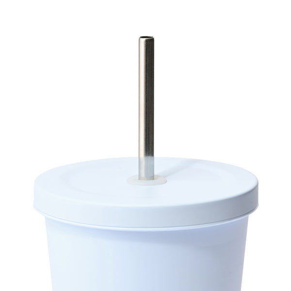 ストロー付きステンレスタンブラー ブルー