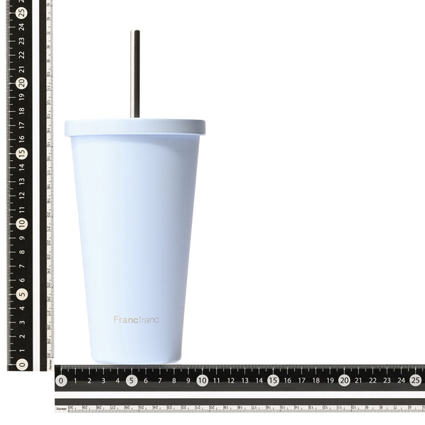 ストロー付きステンレスタンブラー ブルー