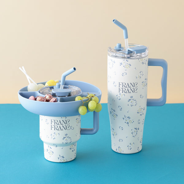 スナックホルダー付ステンレスマグ 700ml 小花