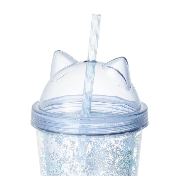 キャット プラスチックタンブラー ライトブルー
