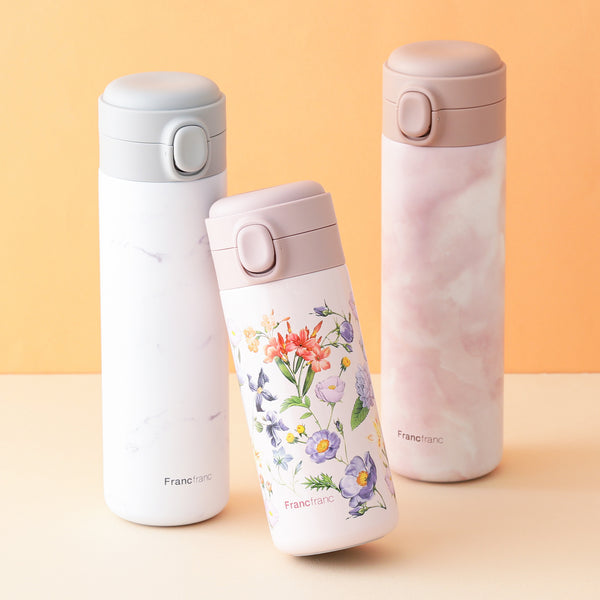 ワンタッチ ステンレスボトル 480ml マーブルブラウン