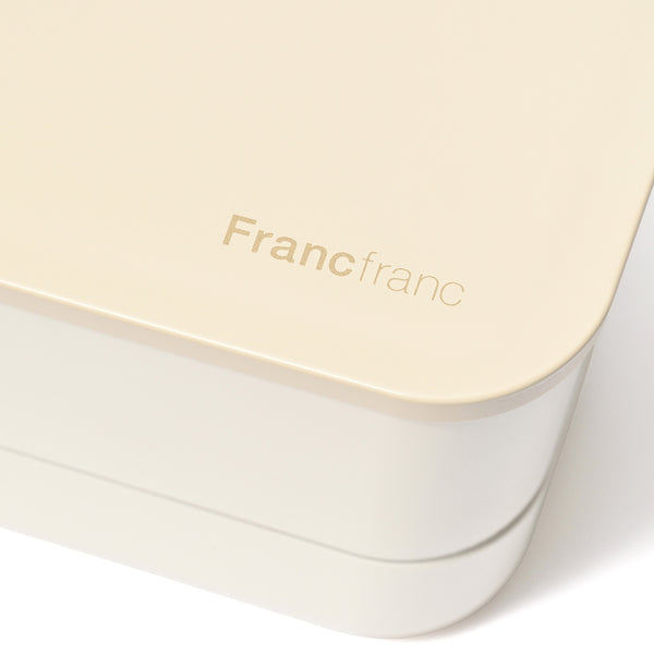 ロゴ ランチボックス 2段 アイボリー | Francfranc（フランフラン