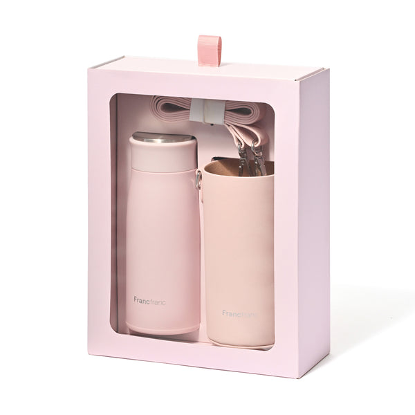 マット ステンレスボトル ホルダーセット 350ml ピンク | Francfranc