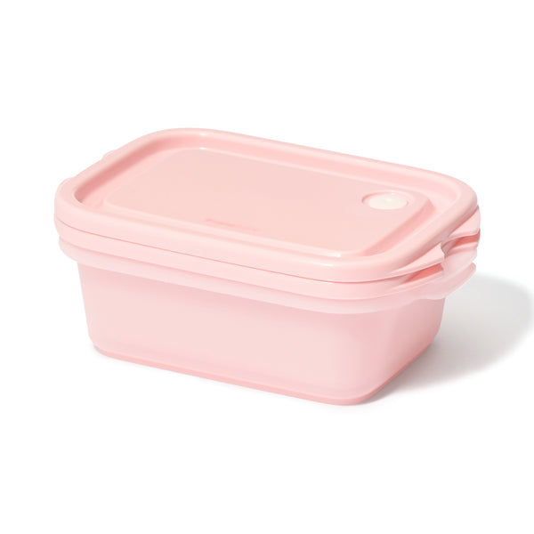 フードコンテナ スクエア ピンク (２個セット)