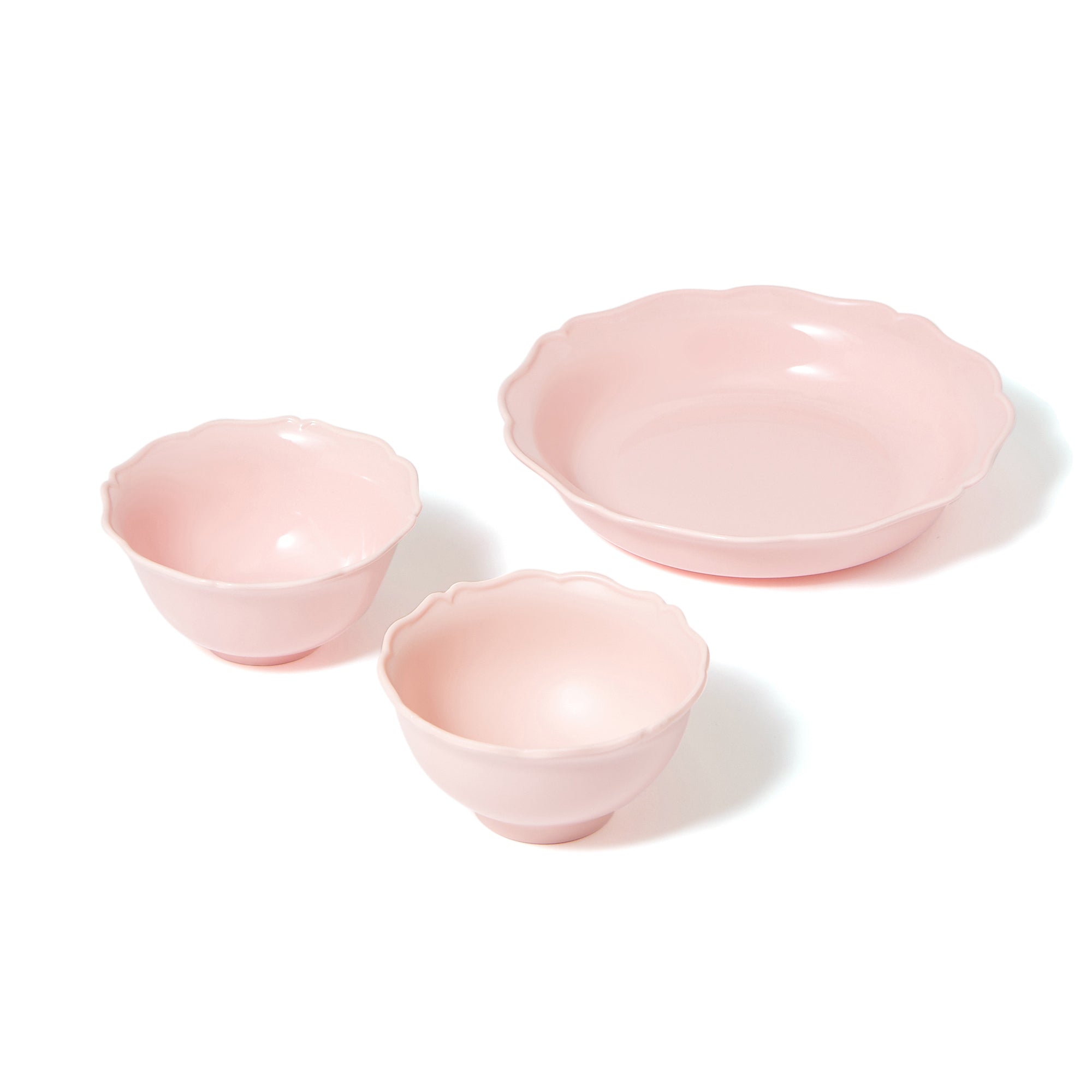 ●オルディフルール きほんのごはん 食器3点セット ピンク