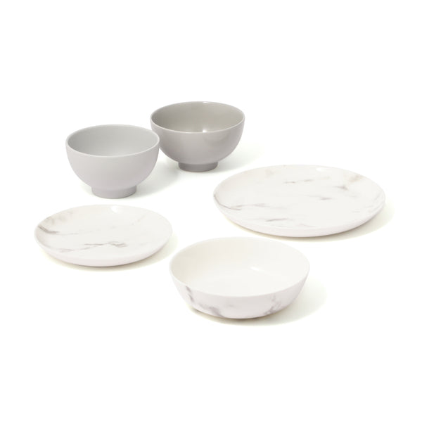 オルディマーブル しっかりごはん 食器5点セット グレー | Francfranc オルディマーブル しっかりごはん 食器5点セット グレー | Francfranc
