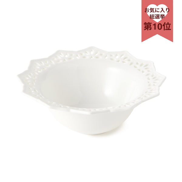 パニエ ボウル エッジレース S ホワイト