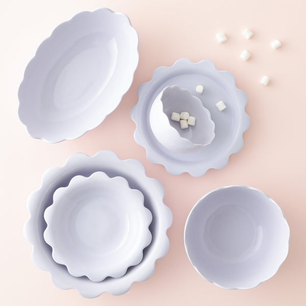 うねうね オーバルボウル パープル