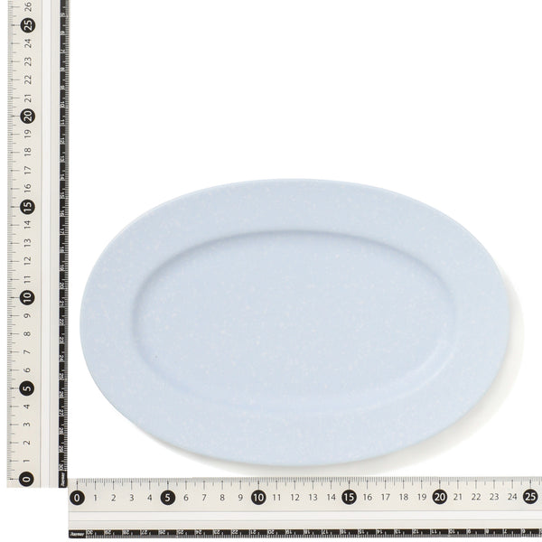 スプラッター オーバルプレート ライトブルー