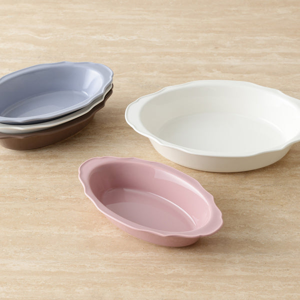 フラワーリム オーブンウェア M ピンク