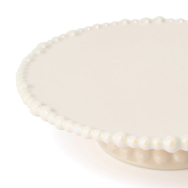 パール ケーキスタンド 1段 ベージュ