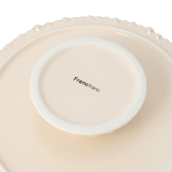 パール ケーキスタンド 1段 ベージュ