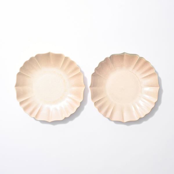 美濃焼 結晶釉 ディーププレート ライトピンク