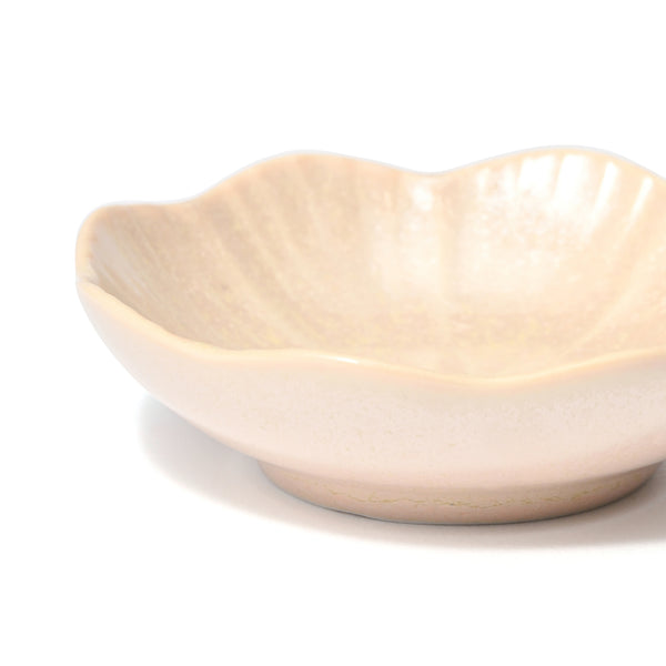 美濃焼 結晶釉 豆皿 梅花 ライトピンク