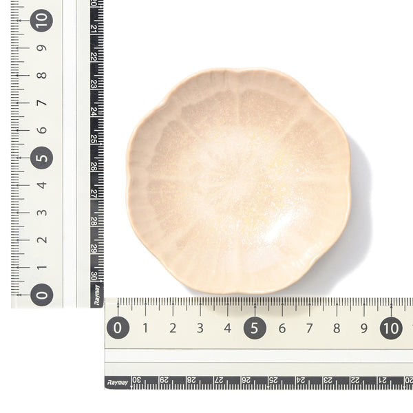 美濃焼 結晶釉 豆皿 梅花 ライトピンク