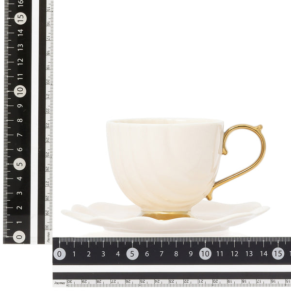 シェル カップ&ソーサー ベージュ