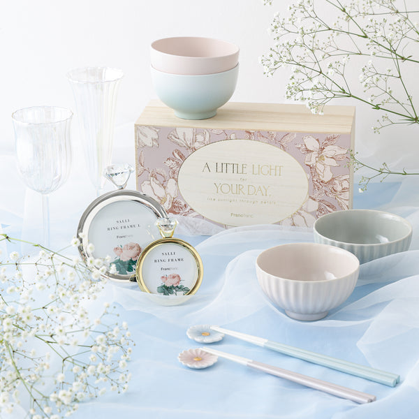 ペアギフト 茶碗＆汁椀セット フラワー