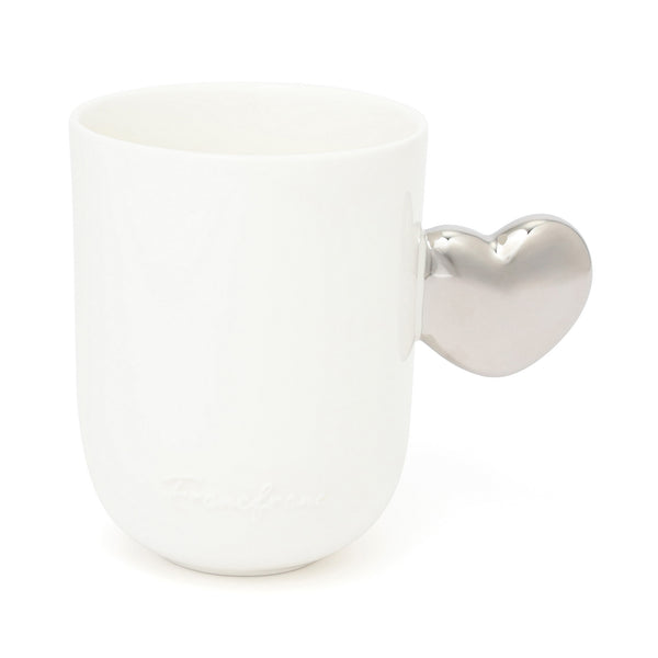 ハート ハンドル マグ シルバー