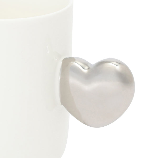 ハート ハンドル マグ シルバー