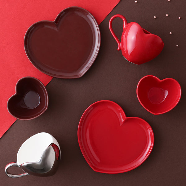 ハート シェイプ プレート ブラウン