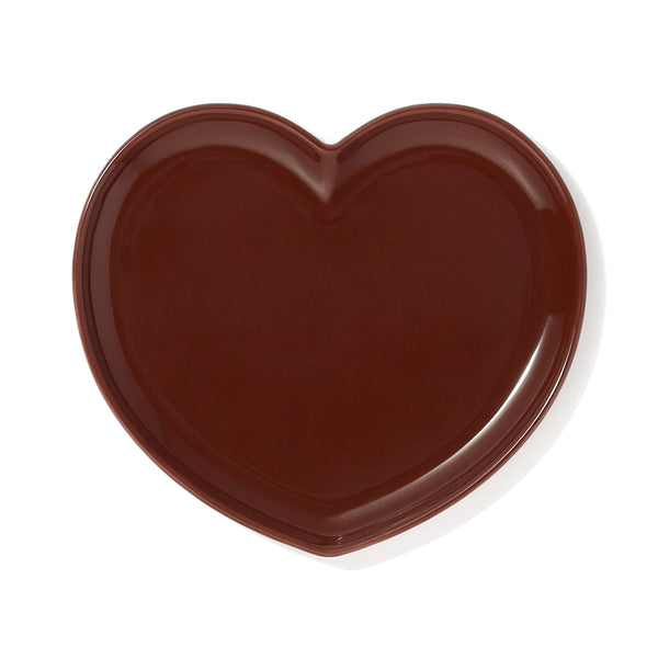 ハート シェイプ プレート ブラウン