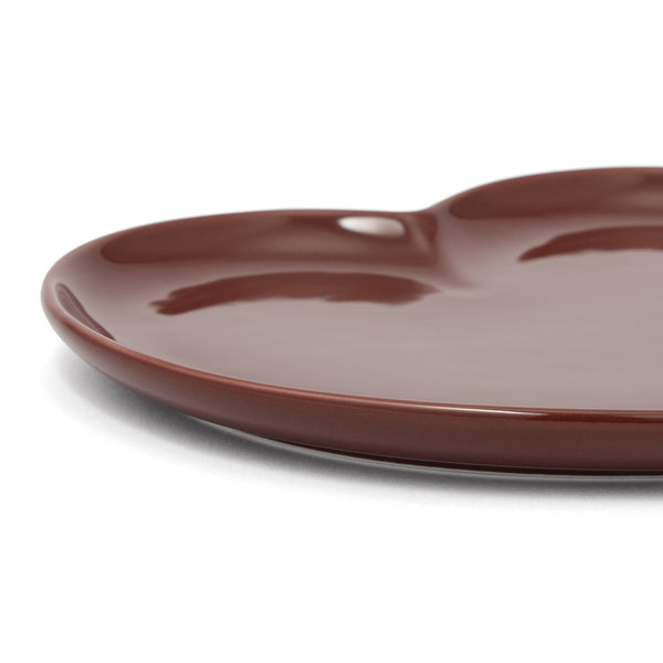 ハート シェイプ プレート ブラウン