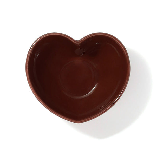 ハート シェイプ ボウル ブラウン