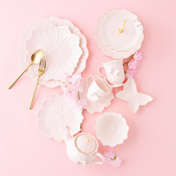 ペタルフリル バタフライプレート ピンク