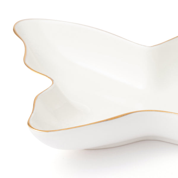 ペタルフリル バタフライプレート ホワイト